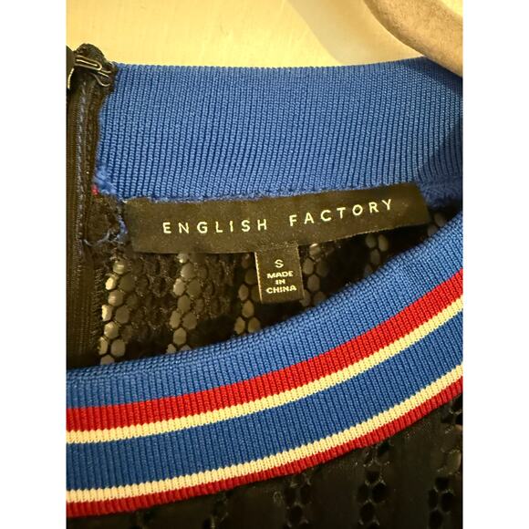 English Factory Anthropologie Black Mesh Sporty Sheer Dress size small - Picture 5 of 9